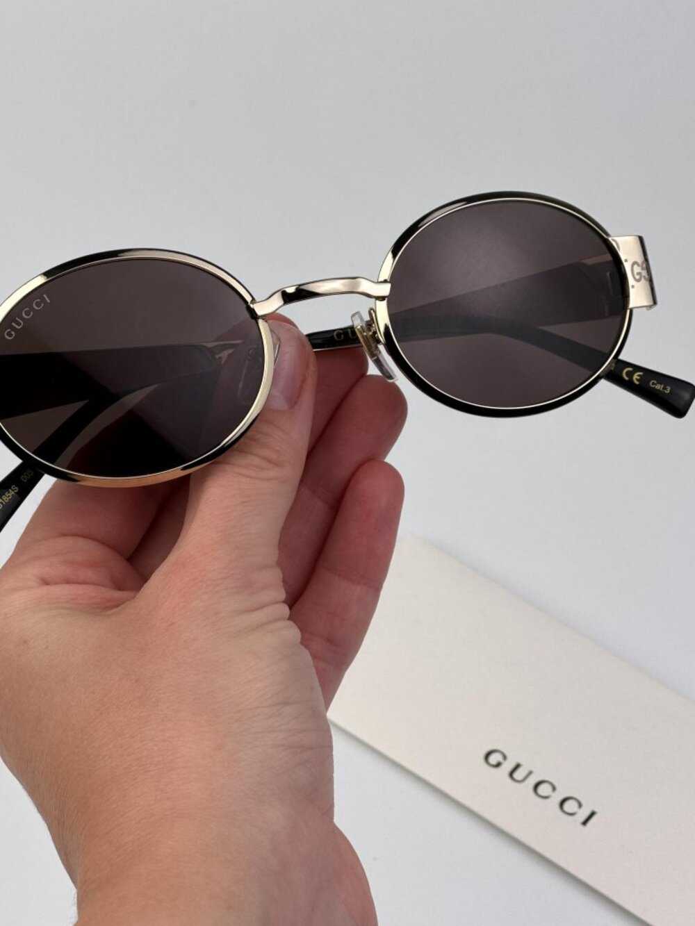 GUCCI GG1854S 005 GOLD BROWN SUNGLASSES
